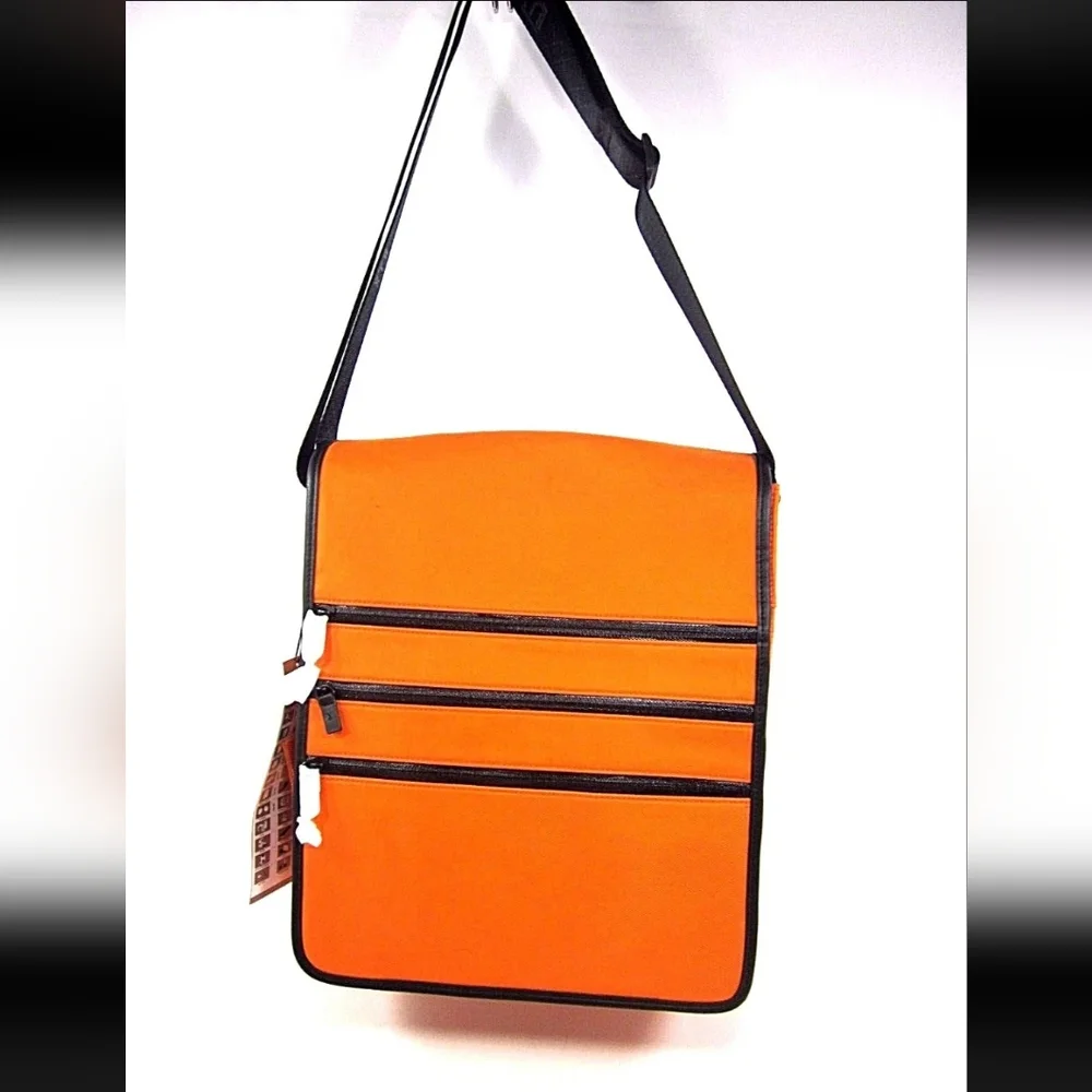 BJX NORTH/SOUTH CROSS-BODY ELECTRIC TANG NYLON 14 × 12 x 4